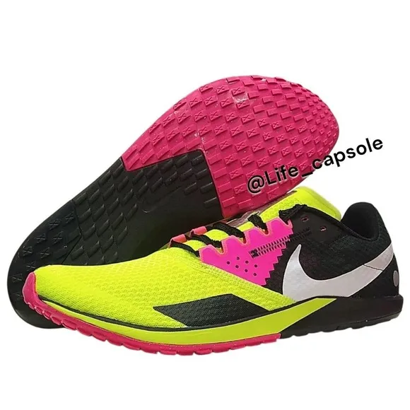 Size 9.5 Nike Zoom Rival Waffle 6 Racing Shoe Volt Hyper Pink Men's DX7998-700