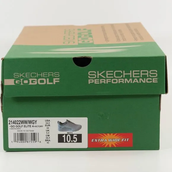 Skechers Go Golf Elite 4 Victory 'White Grey'  214022WW/WGY Spikeless Cleats