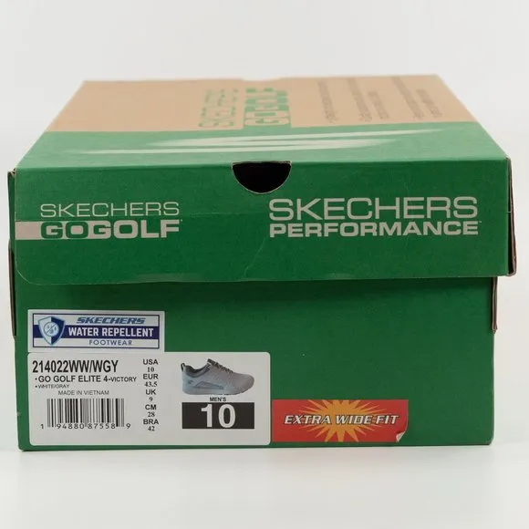 Skechers Go Golf Elite 4 Victory 'White Grey'  214022WW/WGY Spikeless Cleats