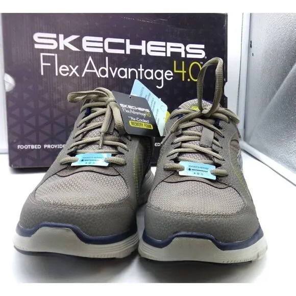 Skechers Men’s Flex Advantage 4.0 True Clarity MEMORY FOAM Sneakers, Sz. 9, Gray