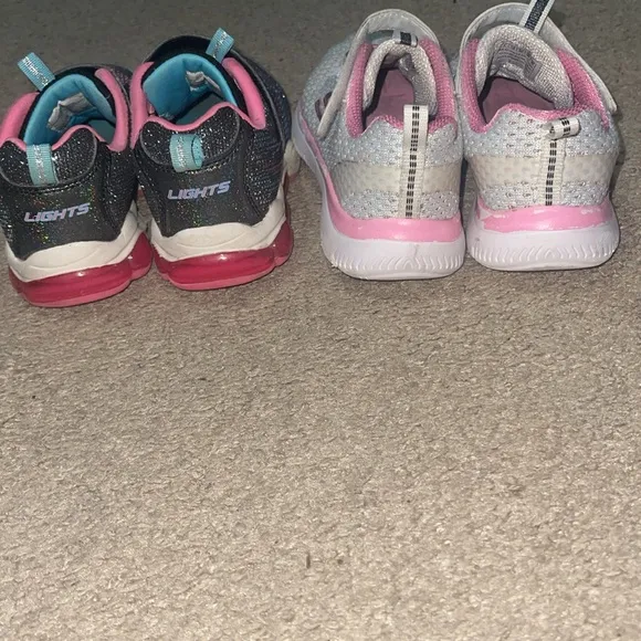 Sketchers little girls tennis shoes bundle