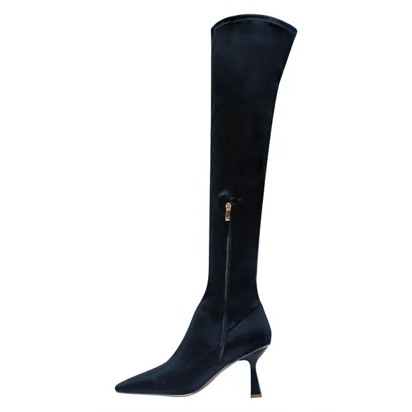 SMASH SHOES Women's WIDE CALF   WIDE WIDTH Over The Knee Boots | Size 11W | NIB
