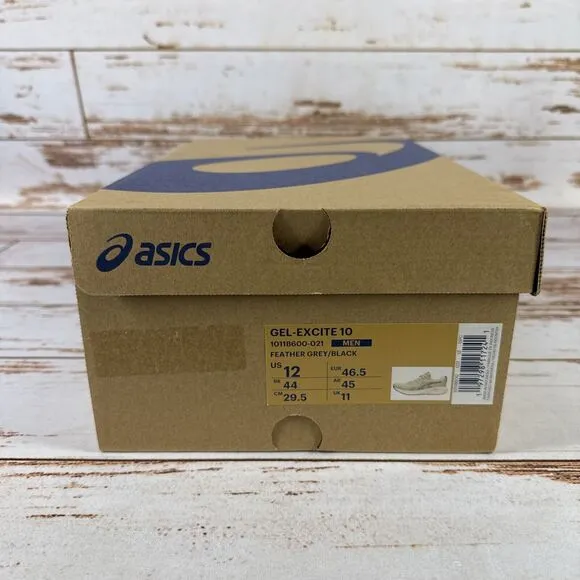 Sneakers ASICS Gel Mens Sz 12 Gel Excite 10 Feather Gray/Black 1011B600-021