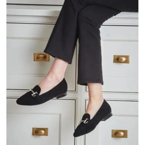 sole bliss loafers flats leather black womens Size EU 41/US 10.5