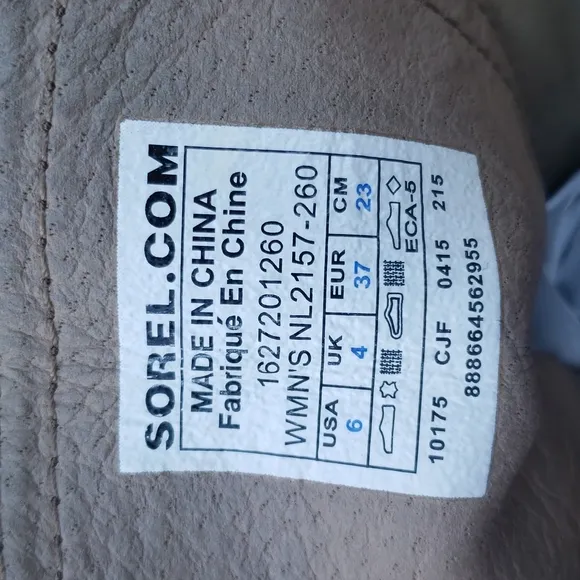 SOREL Boots Major Carly Nutmeg/Flax sz 6 Women's