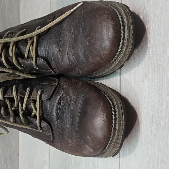 Sorel Men's Ankle Brown Leather Boots Shoes Sz 11.5