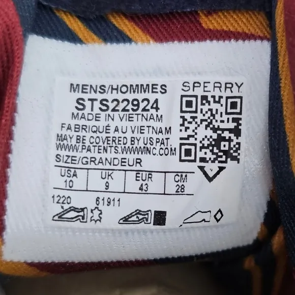 Sperry Men's Striper II High Top 85th Anniversary Shoes Leather Yellow sz 10
