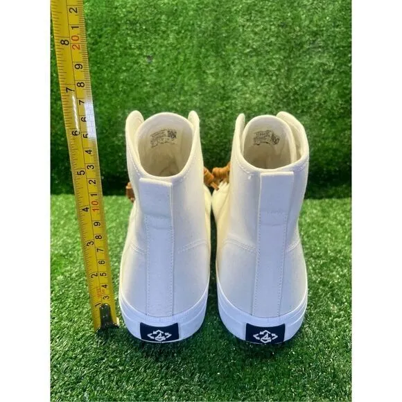 Sperry Size 10 CREST HIGH TOP White Fabric Sneakers Women's Shoes
