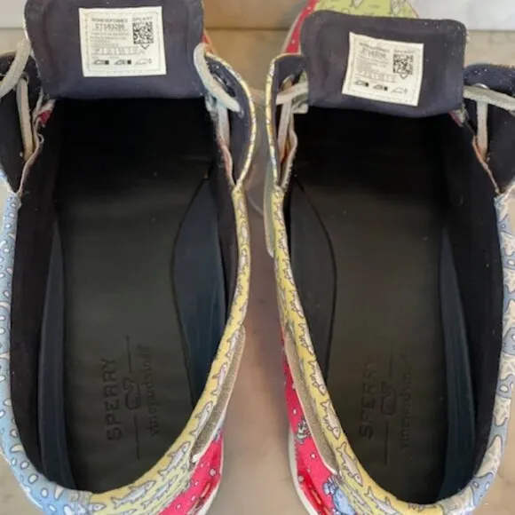 SPERRY TOP-SIDER VINEYARD VINES Heritage Patchwork Boat Shoe Fabric Print 7