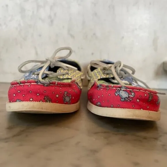 SPERRY TOP-SIDER VINEYARD VINES Heritage Patchwork Boat Shoe Fabric Print 7