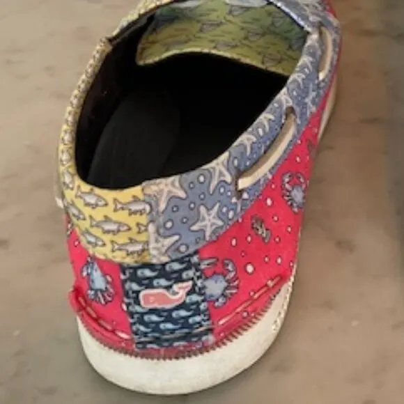 SPERRY TOP-SIDER VINEYARD VINES Heritage Patchwork Boat Shoe Fabric Print 7