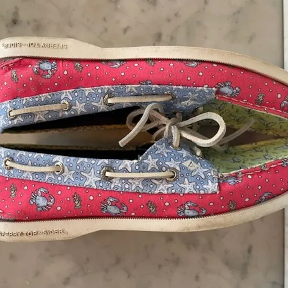 SPERRY TOP-SIDER VINEYARD VINES Heritage Patchwork Boat Shoe Fabric Print 7