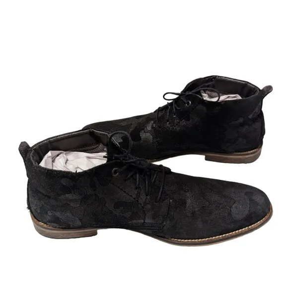 STEVE MADDEN Commander Camo Leather Oxford 10 US Lace-Up High Top Ankle