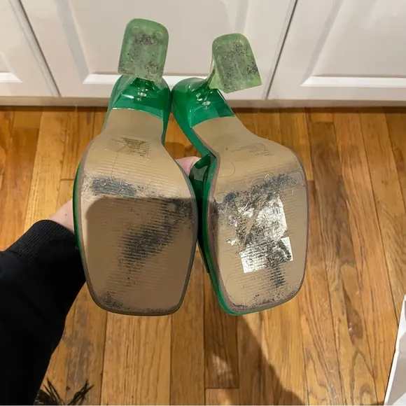 Steve Madden Green Lipa Heels