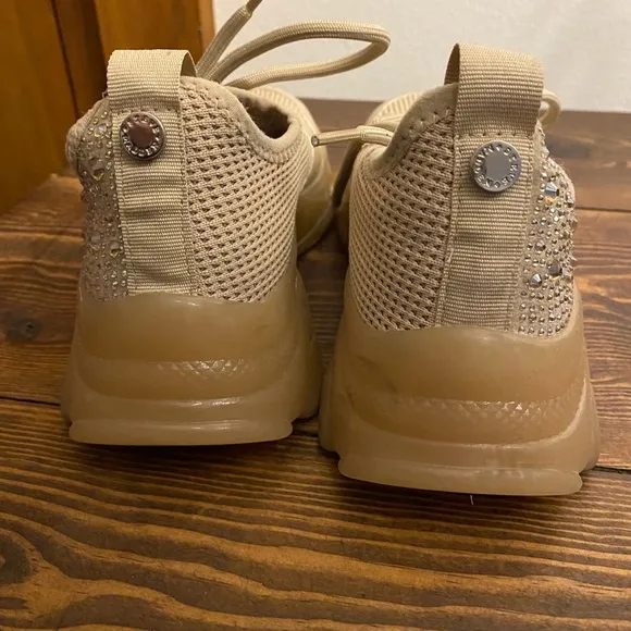 Steve Madden Tan Bling Tennis Shoes