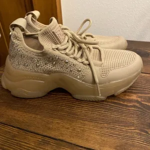 Steve Madden Tan Bling Tennis Shoes