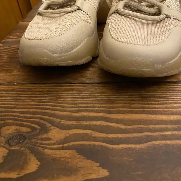 Steve Madden Tan Bling Tennis Shoes