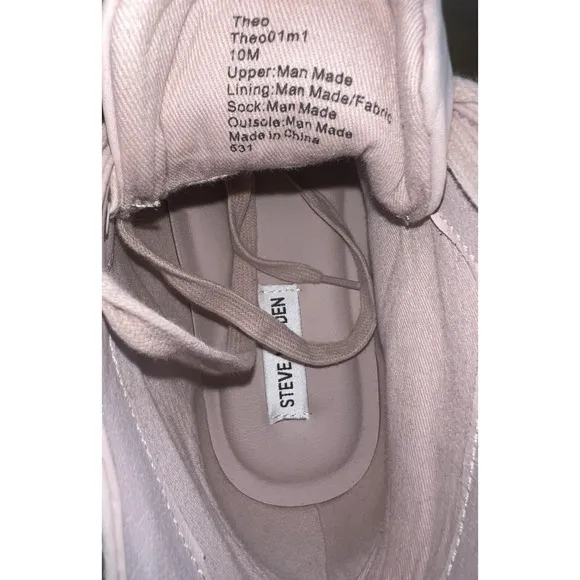 Steve madden theo high top sneakers pink Size 10 Men/women