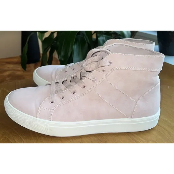Steve madden theo high top sneakers pink Size 10 Men/women