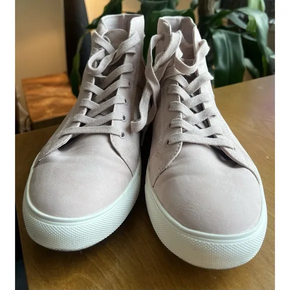 Steve madden theo high top sneakers pink Size 10 Men/women