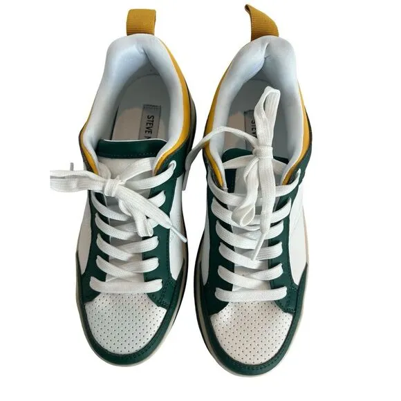 Steve Madden women's Everlie Sneaker size 9.5 Green‎ Bay Packer colors