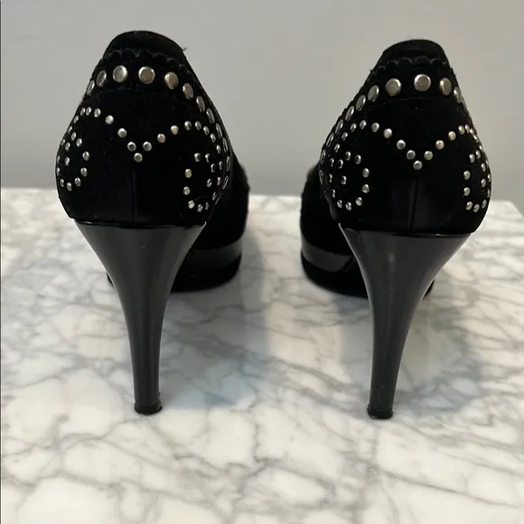 Stuart Weitzman Black Studded Women's Shoes