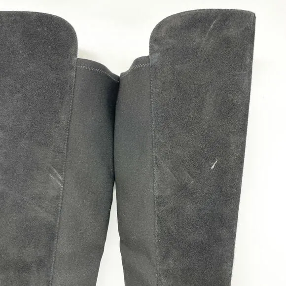 Stuart Weitzman Women's Keelan Suede Knee High Boots Black Size 9B