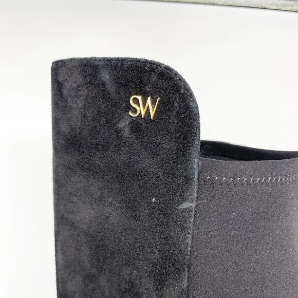 Stuart Weitzman Women's Keelan Suede Knee High Boots Black Size 9B