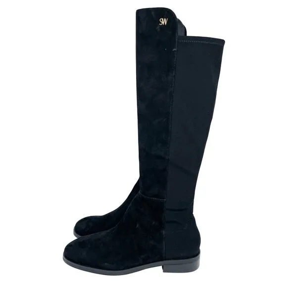 Stuart Weitzman Women's Keelan Suede Knee High Boots Black Size 9B