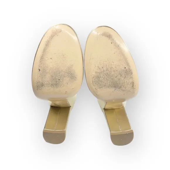 Summit White Mountain ᪥ Aggie Round Chunky Heels Pumps Shoes ᪥ Gold ᪥ 39 8.5M 9M