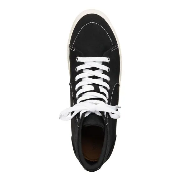 SUN STONE Mens Black Cushioned Jett Round Toe Lace-Up Sneakers Shoes 7.5 M