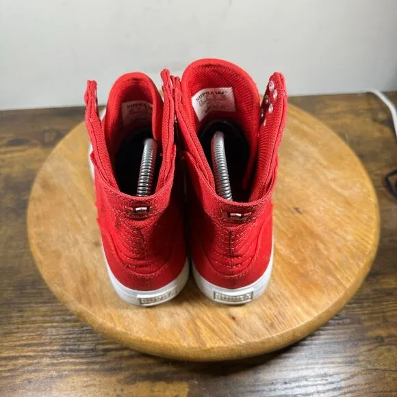 Supra‎ Skytop D Red White High Top Shoes Sneakers Women's Size 8.5