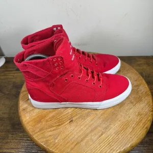 Supra‎ Skytop D Red White High Top Shoes Sneakers Women's Size 8.5