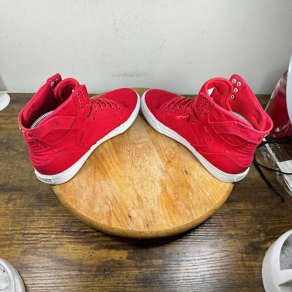 Supra‎ Skytop D Red White High Top Shoes Sneakers Women's Size 8.5