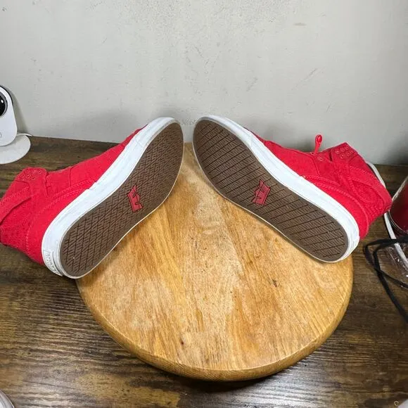 Supra‎ Skytop D Red White High Top Shoes Sneakers Women's Size 8.5