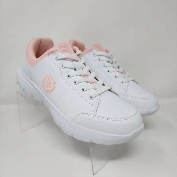 Swiss Brand Pickleball Shoes Mens 9 White Court Drew Lace Up Logo Active Sneaker