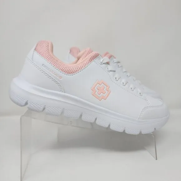 Swiss Brand Pickleball Shoes Mens 9 White Court Drew Lace Up Logo Active Sneaker