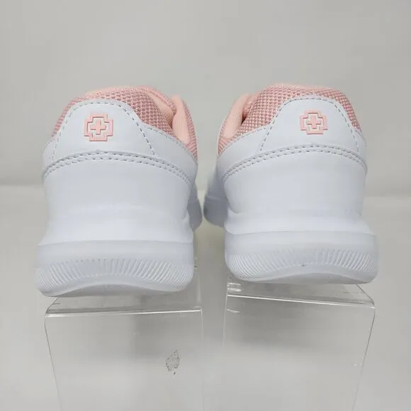 Swiss Brand Pickleball Shoes Mens 9 White Court Drew Lace Up Logo Active Sneaker