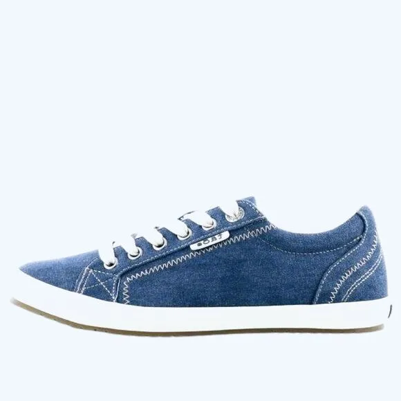 TAOS STAR sneakers Women Size 6.5 Blue Wash Canvas Shoes