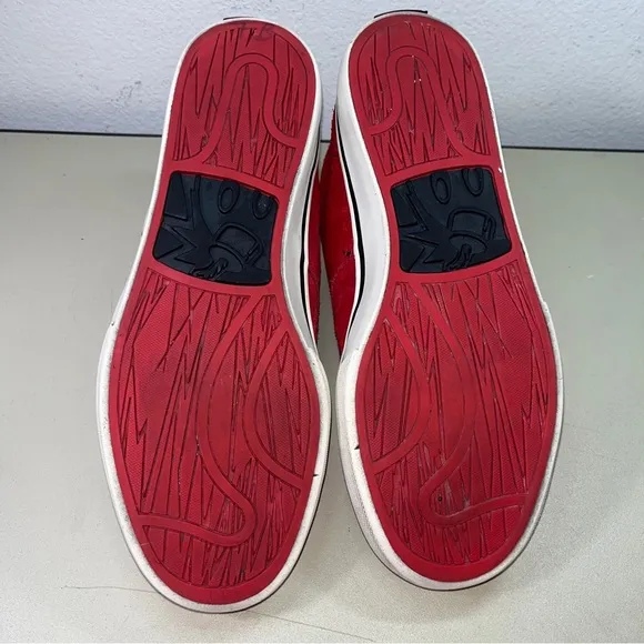 The Hundreds Men size 8.5 Red logo Sneakers Skateboarding High Top Shoes Classic