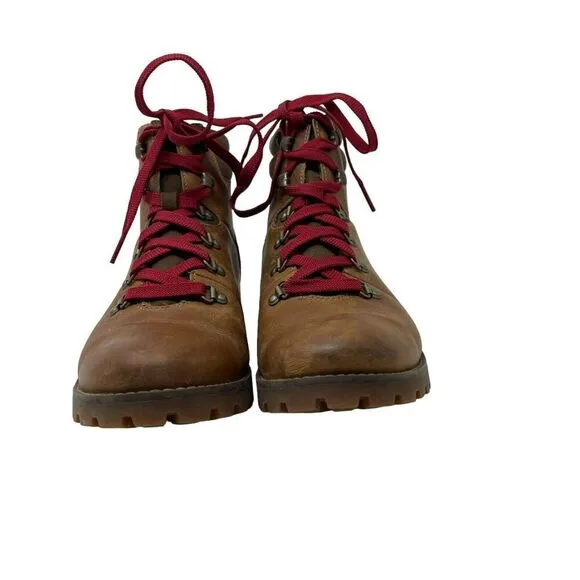 Timberland 11 Ellendale Mid Hiker Boot Wheat Brown Red Full Grain Womens