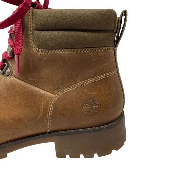 Timberland 11 Ellendale Mid Hiker Boot Wheat Brown Red Full Grain Womens