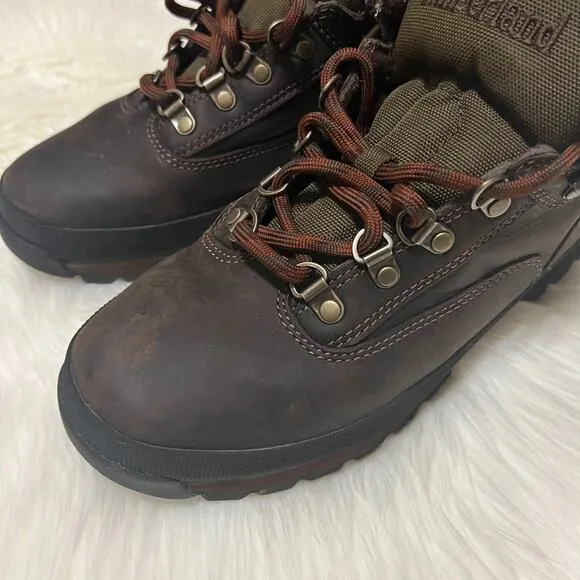 Timberland Men's Euro Hiker Classic Leather Ankle Boots Shoes Brown Size 8.5
