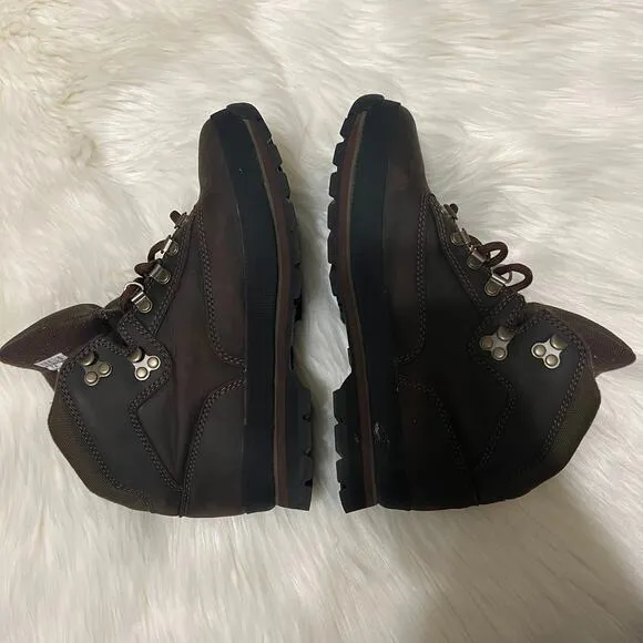 Timberland Men's Euro Hiker Classic Leather Ankle Boots Shoes Brown Size 8.5