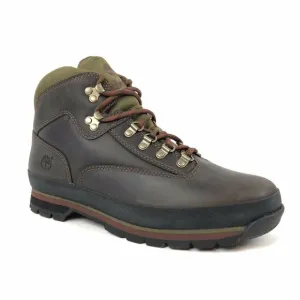 Timberland Men's Euro Hiker Classic Leather Ankle Boots Shoes Brown Size 8.5
