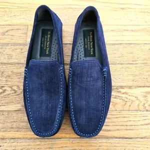 To Boot New York Adam Derrick Men's Blue Suede Driving Loafers Size 8 New