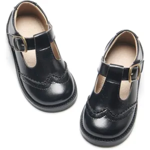 Toddler Little Girl Mary Jane Dress Shoes B368-black