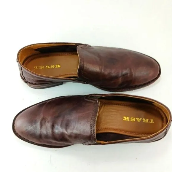 Trask Leather Comfort Loafers/Slip- On Woman's 8.5M. Natural Brown Leather......