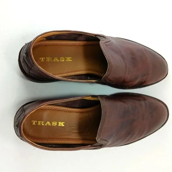 Trask Leather Comfort Loafers/Slip- On Woman's 8.5M. Natural Brown Leather......