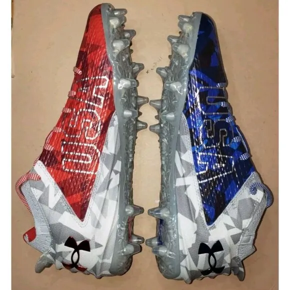 Under Armour Blur Smoke 2.0 MC USA Low Football Cleats Men's Sz 12.5 3026341-100
